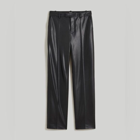 NWT Madewell x Aimee Song Slim Tapered Pants in Faux Leather - Picture 7 of 11
